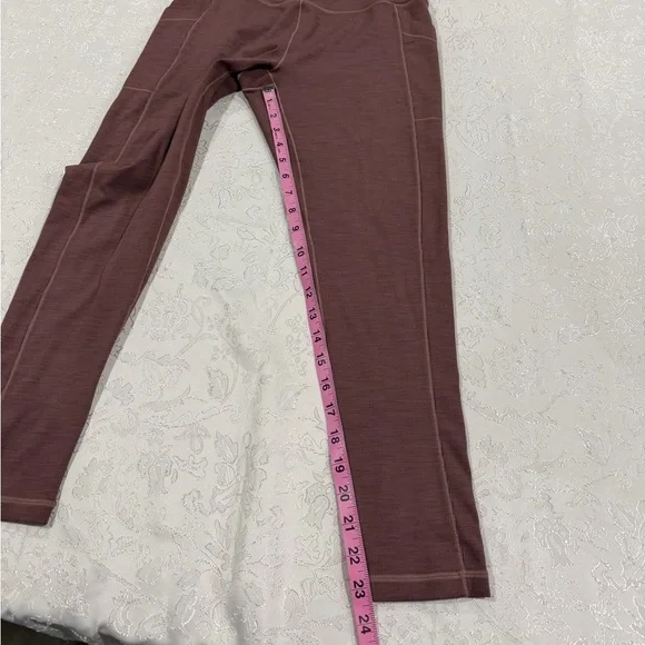 Prana Leggings in Forest Green and Mauve - Picture 2 of 9